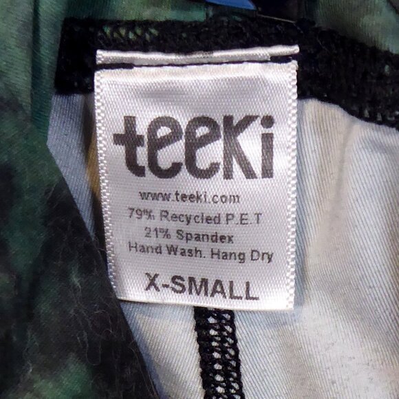 Teeki Eagle Feather Dream catcher Hot Pant Legging Womens X-Small Green Yoga Ath - Picture 3 of 4